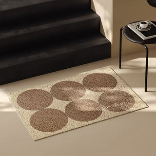 Brown polka dot entrance mat 50x80 mud-removing mat