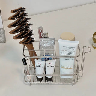 Stainless Steel Silver Multi-Stand Storage with Cup Holder