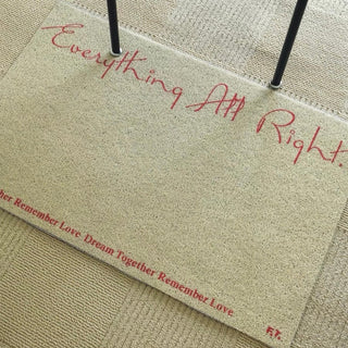 Red lettering entrance mat 50x80 mud-removing mat