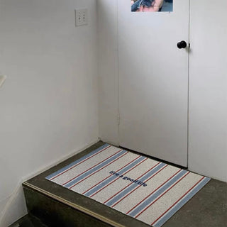 Striped Pattern Message Entrance Mat  50 x 80 cm Mud Removal