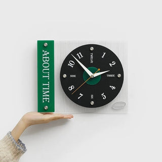 Record-style art design clockin  wall clock