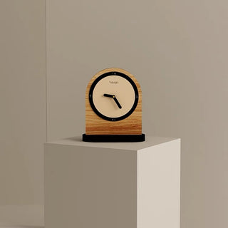 Wood Bicolor Clock Table Clock Silent