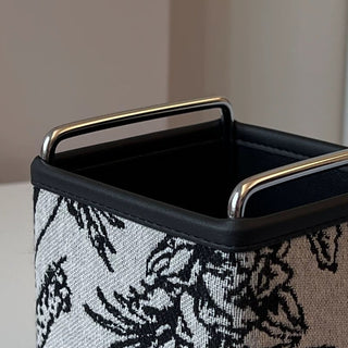 Leather Jacquard Brush Stand Remote Control Storage Box