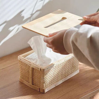 Rattan tissue case 2 types  tissue cover