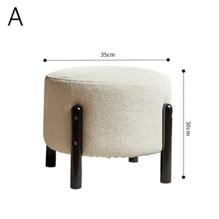 Compact Round Stool with Legs  Ottoman Chair Round Stool for Entryway