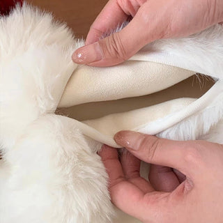PomPom Faux Fur Tissue Case   Hanging Cover
