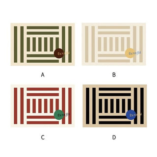 Striped pattern water-repellent entrance mat 50 x 80 cm wipeable mat