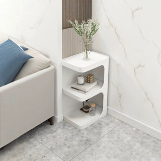 25cm Wide Iron E-Type Compact Three-Tier Side Table