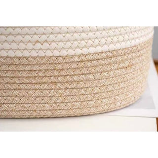 Rope Braided Handled Small Item Storage Basket Large Capacity