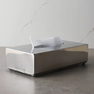 Stainless steel simple tissue case silver tissue box