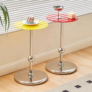 Silver Leg Round Compact Mini Side Table