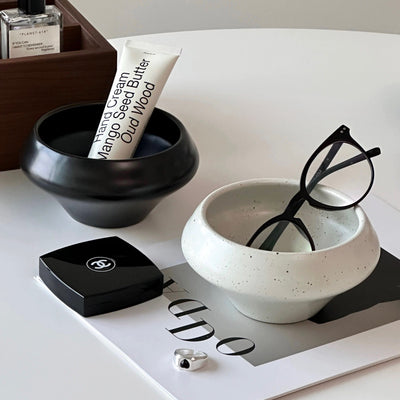 Ceramic Round Deep Bowl Accessory Tray