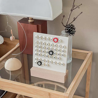 Wood Stand Desktop Mini Board Perpetual Calendar