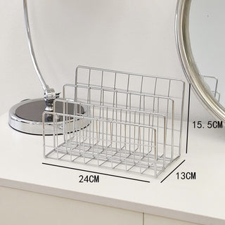 Stainless steel wire magazine rack storage book stand