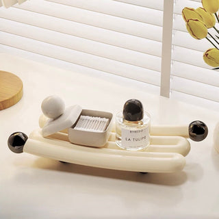 Unique Design Ceramic Chubby Tray  Storage