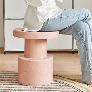 Mixed Color Compact Side Table Stool   in