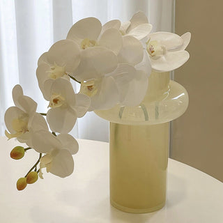 Milk Yellow Glass Flower Vase