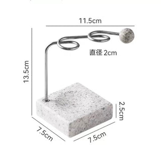 Stainless steel stone-look design toothbrush stand pen holder