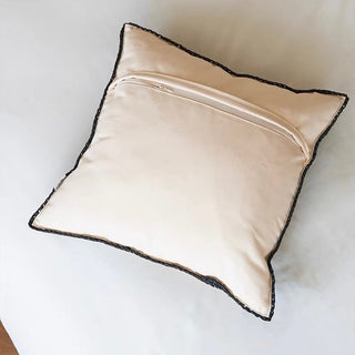 Straw material Monotone cushion cover 2 types  45 x 45 cm