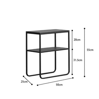 25cm Wide Iron Storage Side Tablein  Slim Rack