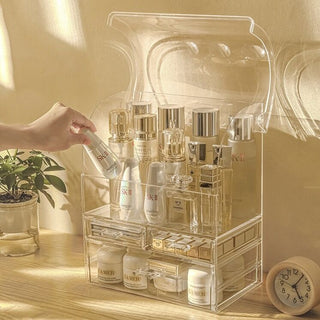 Clear Large Capacity Cosmetic Box 2 Sizes  Makeup Storage