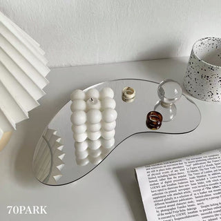 Legged Wave Acrylic Mirror Tray