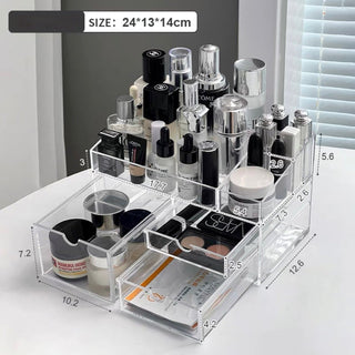 Clear Color Drawer Cosmetic Storage Box