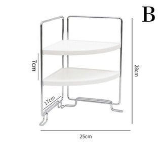 Desktop Two-Tier Storage Rack 2 Types  White