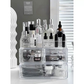 Clear Color Drawer Cosmetic Storage Box Large Capacity