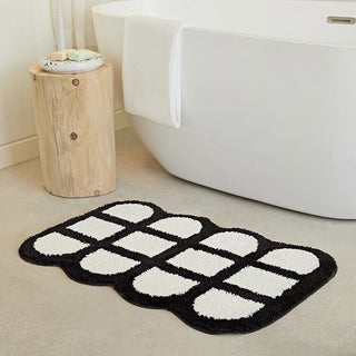 Checker Rug Mat  Absorbent Bath Mat 50 x 80