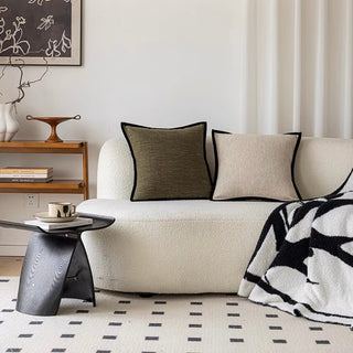 Piping Linen-like Cushion Cover  45 x 45 cm