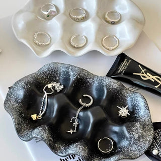 3D Wave Ceramic Accessory Tray  Storage