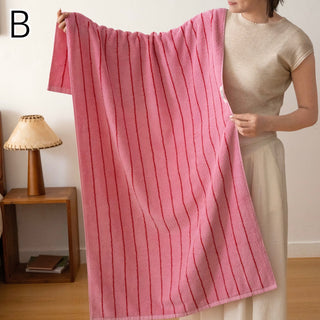 Pin Stripe Color Bath Towel  100% Cotton Hanging Combed Cotton Large Towel Blanket