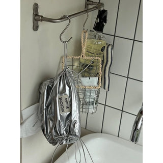 Silver Metallic Gathered Tissue Case