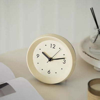 Two-tone Simple Round Clock Table Clock