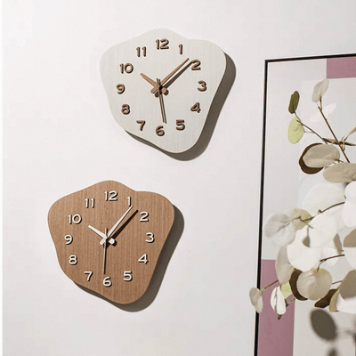 Wood Nuance Curve Silhouette Clock  Wall Clock Silent