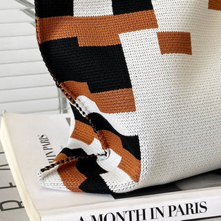 Mosaic Pattern Knit Tissue Case   Hanging Type