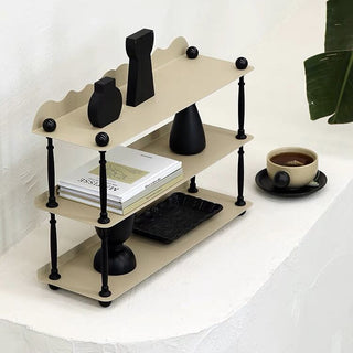 Iron Wave Three-Tier Storage Display Rack