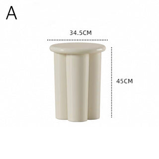 Storage included Compact Colorful Round Side Table  Stool Chair