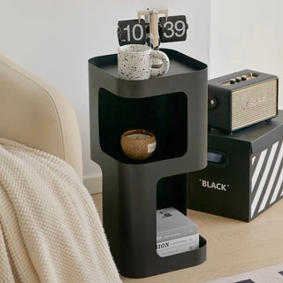 Iron Compact Open Storage Side Table