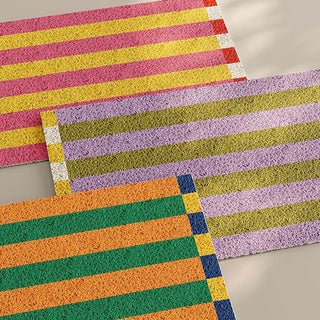 Multicolor Stripe Entrance Mat  50 x 80 cm Mud Removal
