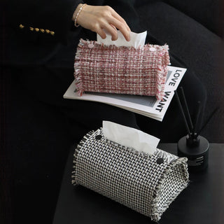 Tweed-style fringe mixed tissue case