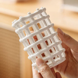 amiami Ceramic Brush Stand Pen Holder White