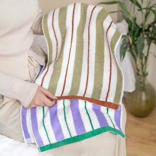 Mixed Stripe Color Face Towel  100% Cotton Combed Cotton Absorbent