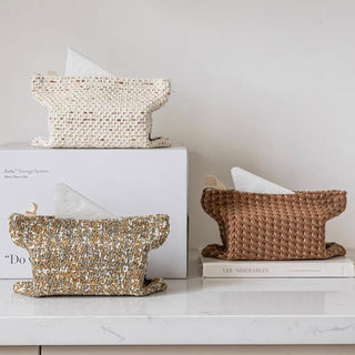 Tweed Simple Tissue Case Cover Hanging Type
