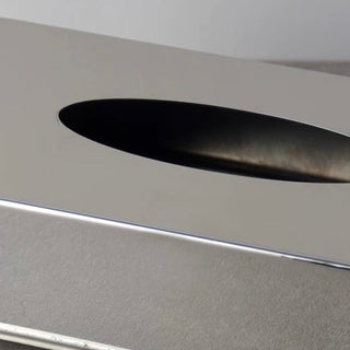 Stainless steel simple tissue case silver tissue box