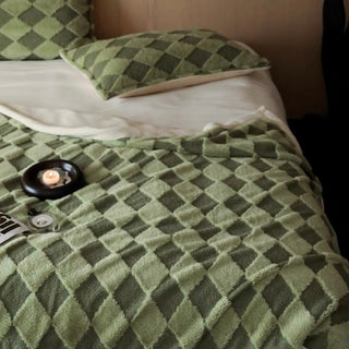 Argyle pattern blanket 150 x 200 cm.