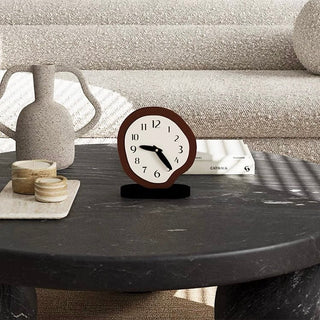 Unique Silhouette Two-Tone Clock Table Clock