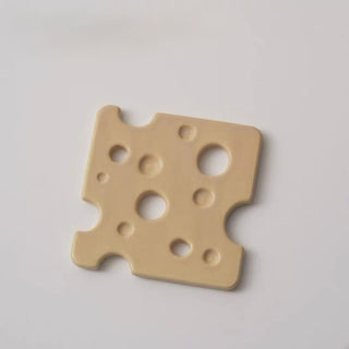 Cheese motif ceramic square coaster