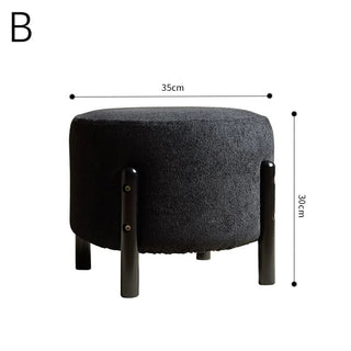 Compact Round Stool with Legs  Ottoman Chair Round Stool for Entryway